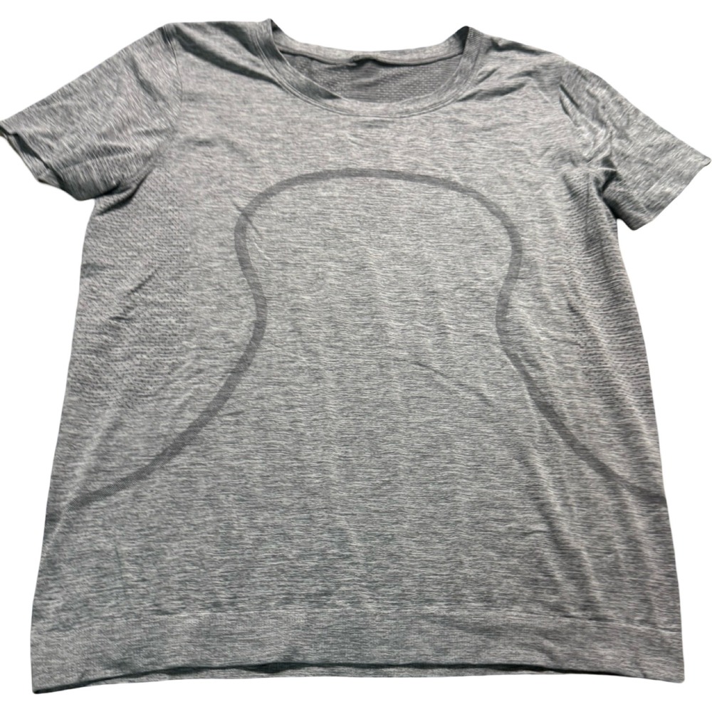 Lululemon Swiftly Tech Short Sleeve 2.0 Women 10 Grey Good Activewear Top